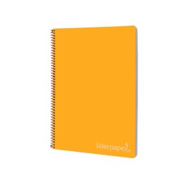 Cuaderno Espiral Liderpapel Folio Witty Tapa Dura 80H 75 gr Cuadro 4 mm Con Margen Color Naranja 5 unidades