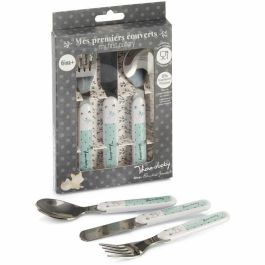 Thermobaby Pack de Comida Infantil - Taza, Cuenco, Plato y Cubiertos - Acero Inoxidable - AAANW36169