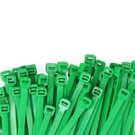 Edm Bridas verdes nylon 4,6 x 200 mm alta calidad - Paquete de 100 unidades