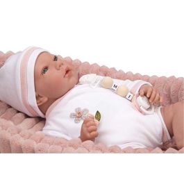 Muñecas Arias Muñeca Reborn Lola 40 cm Cuerpo Blando con Capazo Muñeco con Peso Español