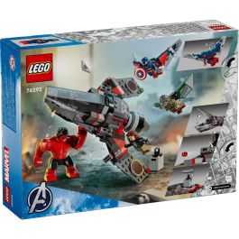 LEGO 76292 Marvel Capitán América vs Hulk Rojo Avión de Combate para Construir
