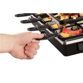 Russell Hobbs 26280-56 Multi Raclette 3 en 1 para 8 Personas con Placa de Acero Inoxidable y Piedra y 8 sartenes