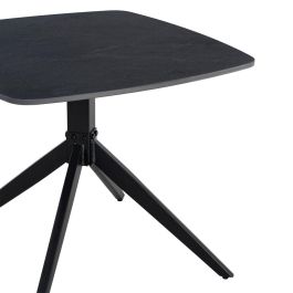 Mesa Centro Negro Piedra Sinterizada 60 X 60 X 50 cm