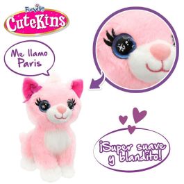 Peluche cutekins gatito con bolso de diseño 19x20x14 cm