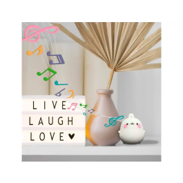 Wondee Altavoz Bluetooth Molang Inalámbrico con Micrófono y Manos Libres, Diseño Encantador para Mujeres y Niñas, Conexión Jack 3.5mm