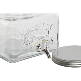 DKD Home Decor Dispensador de Bebidas de Cristal Transparente de 3,5 Litros para Nevera, Reciclable, Medidas 25x16x19 cm