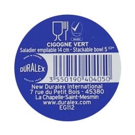 Duralex Bol Apilable Verde Lys Ø14x5.5 cm 500 cc (48 Unidades)
