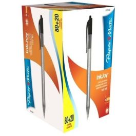 Paper Mate Bolígrafo Inkjoy 100 Retráctil Triangular Negro - Caja 80+20 Precio: 43.49999973. SKU: S8414871