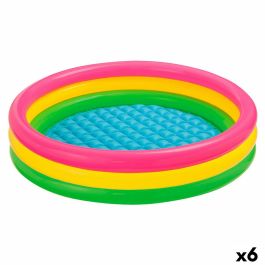 Piscina Hinchable para Niños Intex Sunset Aros 131 L 114 x 25 x 114 cm (6 Unidades)