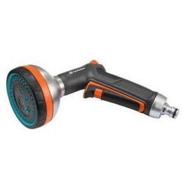 Gardena Pistola Multiusos Premium de Metal Resistente con 5 Chorros (lluvia, aireado, concentrado, niebla, plano), Anti-Heladas y Mango Ergonómico