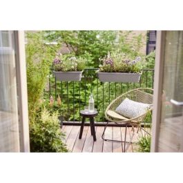 Elho ELH8711904518851 Balconiere Noa XL Gris 78x20x18 cm, Macetero de Balcón Exterior 100% Reciclado