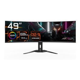 Gigabyte Aorus CO49DQ Monitor Gaming Curvo OLED 124,5cm/49" DQHD 5120x1440 144Hz 0.03ms HDR400 TrueBlack AMD FreeSync Premium Pro 1800R Altavoces Negro Precio: 1132.49999973. SKU: B1E45TA78D