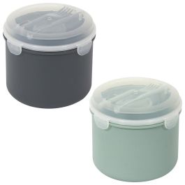 Cook Concept Fiambrera Take Away Cilíndrica con Cubiertos 1.4 L Colores Surtidos