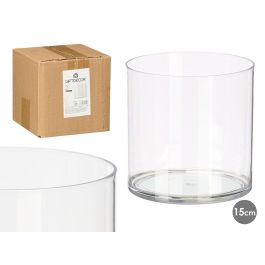 Giftdecor Jarrón Cilindro de Acrílico Transparente 15 x 15 cm (12 Unidades) Precio: 44.5000006. SKU: B1BKCCV2AC