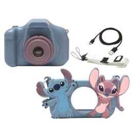 Lexibook Cámara de Fotos Digital Infantil Disney Stitch y Angel para Niños +3 Años DJ078D - Resistente a Caídas y Golpes