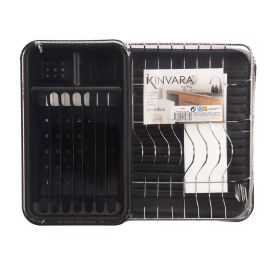 Escurreplato Plano Negro Kinvara 43.5x33.5x11 cm - Bandeja y Recipiente en Plástico PP y Metal (4 Unidades) Escurreplato Plano Negro Kinvara 43.5x33.5x11 cm - Bandeja y Recipiente en Plástico PP y Metal (4 Unidades)