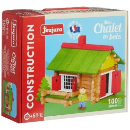 Jeujura My Wooden Chalet 100 Piezas - Conjunto de Construcción de Madera Natural y Teñida Mixta a Partir de 5 Años