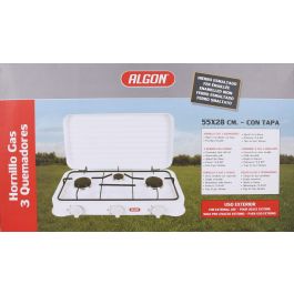 Hornillo de gas 3 fuegos con tapa Algon BBQ (2 Unidades) Hornillo de gas 3 fuegos con tapa Algon BBQ (2 Unidades)