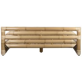 DKD Home Decor Cama Tropical 220 x 74 x 202.5 cm Bambú Ratán Natural