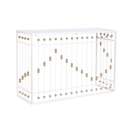 Recibidor Home ESPRIT Blanco Dorado 120 x 40 x 80 cm Precio: 158.50000056. SKU: B14CJF7235