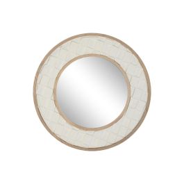 Espejo de pared Home ESPRIT Blanco Natural Scandi