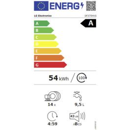Lavavajillas LG DF375HVS Acero