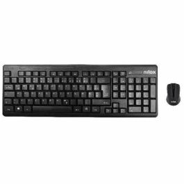 Nilox NXKMWE0001 Kit Teclado + Ratón Inalámbrico 2.4GHz USB Teclado Español completo Ratón Óptico 1000DPI Negro
