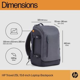 HP Mochila TRAVEL 25L para portatil de 15,6" HP Mochila TRAVEL 25L para portatil de 15,6"