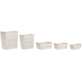 Cesta Ropa Shabby DKD Home Decor Blanco Natural 32 x 51 x 42 cm Set de 5 Precio: 106.9500003. SKU: B1D3QPQL7T