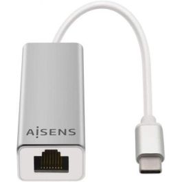 Aisens Conversor USB3.1 Gen1 USB-C a Ethernet Gigabit 10/100/1000 Mbps, Compatible con Windows, Mac, Linux