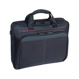 Targus Maletín para portátil Clamshell de 16 Pulgadas Negro Funda de Transporte de Poliéster con Compartimento Acolchado y Correa de Hombro