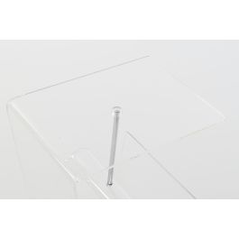 DKD Home Decor Mesita Auxiliar Loft con Revistero de Acrílico y Metal Transparente 40x30x44 cm