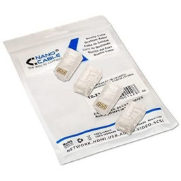 Nanocable 10.21.0101 Conector RJ45 UTP Cat.5e 8 Contactos Pack 10 Unidades Nanocable 10.21.0101 Conector RJ45 UTP Cat.5e 8 Contactos Pack 10 Unidades