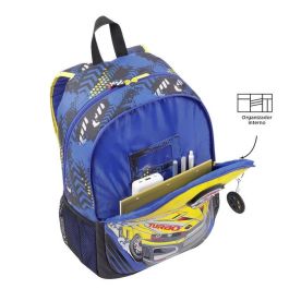 Totto Mochila Escolar Grande Carreras de Coches MJ04VLC003-2310-6J7L Capacidad 17.9 Litros Azul