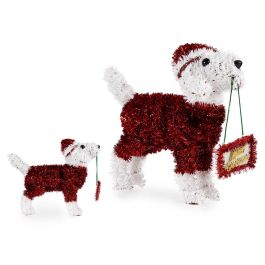 Perro Espumillón Cartel Rojo Blanco Krist+ 9x23x29.5 cm (12 Unidades) Precio: 56.99000054. SKU: B1A32SKVXJ