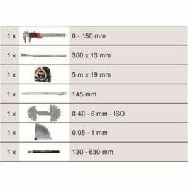 Ks Tools 713.8007 Módulo de herramientas de medición para carros y bancos de trabajo - 7 piezas
