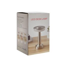 DKD Home Decor Lámpara Sobremesa Moderno Dorado Plateado 12 x 20 x 12 cm (3 Unidades)