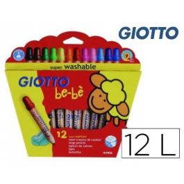 Giotto Lápices de colores Super Bebé, caja de 12 colores surtidos con sacapuntas Precio: 13.78999974. SKU: S8408374