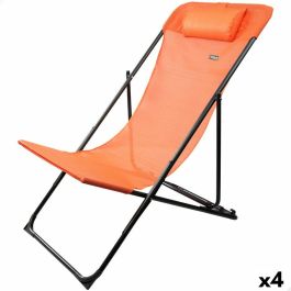 Tumbona reclinable Aktive Naranja 53 x 87 x 78 cm (4 Unidades) Precio: 97.49999952. SKU: B1CRWG3Y38