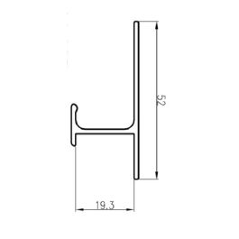 Trentadue Tirador Balbi SP19 Aluminio Perfil de Apertura Integrado 3M Plata Mate (Set de 2)