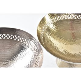 DKD Home Decor Centro Mesa Arabe Zaatar Cobre Dorado Aluminio 34 x 34 x 20 cm (2 Unidades)