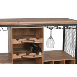 Botellero Home ESPRIT Marrón Negro Metal Abeto 94 x 37 x 91 cm