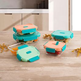 Recipiente Rectangular Hermético Vidrio Move Box Luminarc 104 cL