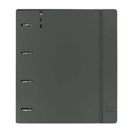 Carpeta Con Recambio Safta Din A4 Cuadro 5 mm Polipropileno Foam 4 Anillas 35 mm Gris Oscuro