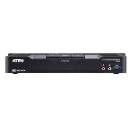 ATEN Matriz de vídeo en formato compacto KVM DisplayPort 4K dual display de 2 puertos con Boundless Switching