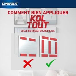 Cyanolit CYA3045205074958 Cinta Koltout XL Doble Cara, Alta Adherencia, Discreta y Duradera, 7,5 m x 19 mm