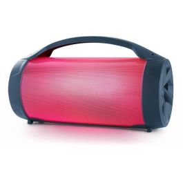 BIGBEN PARTYBTLITEDB Altavoz inalámbrico Bluetooth con Micrófono, Efectos de Luz, USB, Micro-SD y AUX-IN - 50W - Azul Oscuro
