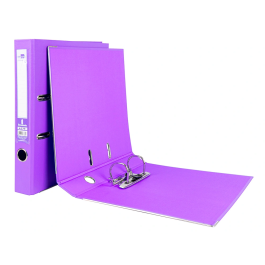 Liderpapel Documenta Archivador de Palanca A4 Forrado PVC Rado con Compresor Metálico, Lomo 52 mm, Lila