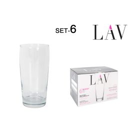 LAV Set 6 Vasos Cerveza 350 cc con 6.5 cm Ancho, 14 cm Alto, 6.5 cm Largo (8 Cajas) Precio: 44.68999964. SKU: B18EGDR4M6