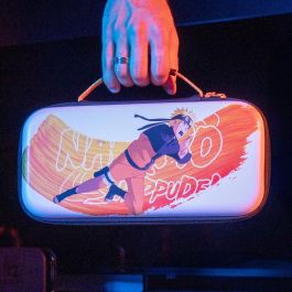 Konix Estuche Protector y de Transporte para Nintendo Switch 2 - Naruto Shippuden - Almacenamiento Accesorios - Motivo Naruto - Blanco